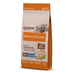 Nature's Variety Healthy Grains Adult Medium/Maxi su baltąja žuvimi, sausas maistas šunims, 3 - 4,9 kg — 2 nuotrauka