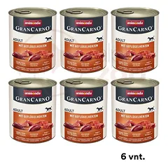 GranCarno konservai šunims su paukštienos širdelėmis, 6x800g — 2 nuotrauka