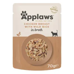 Applaws Cat Pouch in Broth konservai su vištiena ir laukiniais ryžiais katėms - Pet24