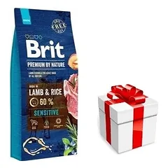 BRIT Premium By Nature Sensitive Lamb 15kg + STAIGMENA ŠUNIUI