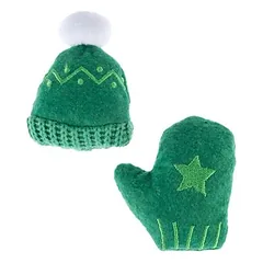 TIAKI Weihnachtliches Katzenspielzeugset Mütze & Handschuh