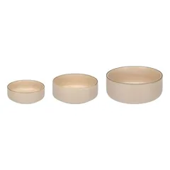 Flamingo Futter- und Trinknapf Lado rund beige für Hunde
