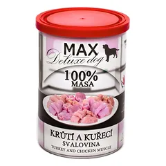 MAX Deluxe Dog su kalakutiena ir vištiena raumenys konservas 400 g