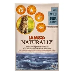 IAMS Naturally Adult guliašas su laukiniu tunu N24x85g
