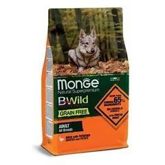 Monge BWILD Best For Breeders 30/20 begrūdis sausas maistas šunims su antiena ir bulvėmis, 15 kg