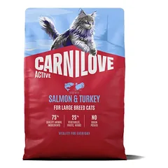 Carnilove Active Sausas pašaras suaugusioms didelių veislių katėms su lašiša ir kalakutiena 2 kg