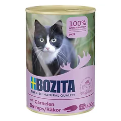 Konservai katėms Bozita Cat paté paštetas su krevetėmis, 400g