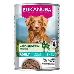 Eukanuba Dog All Breeds Adult Mono Protein paštetas su ėriena, drėgnas maistas šunims 400 g