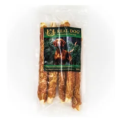 Real Dog skanėstai šunims, odos ritinys su vištiena, 500 g