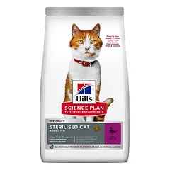 Hill's Science Plan Sterilised Cat Adult Duck (antiena) sausas maistas sterilizuotoms katėms