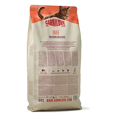CARNILOVE TRUE FRESH Cat Dry Beef Adult Cat Sterilised sausas maistas katėms 6 kg