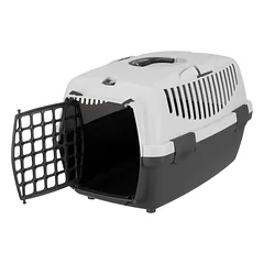 Trixie Transport Box transportavimo dėžė šunims ir katėms, šviesiai pilka/tamsiai pilka, 48x32x31 cm, iki 6 kg — 2 nuotrauka