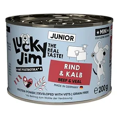 Lucky Jim MINI Junior drėgnas maistas šunims 6 x 200 g — 2 nuotrauka