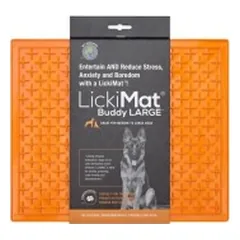 Laižymo kilimėlis LickiMat Dog Buddy XL, oranžinis