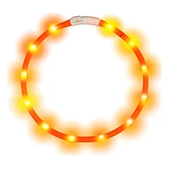 Šunų antkaklis, šviečiantis, įkraunamas per USB jungtį, neoninis, 65 cm — 3 nuotrauka