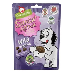 GranataPet Snack Attack Wild - natūralūs mėsos užkandžiai šunims, žvėriena nuotrauka
