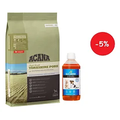 ACANA SINGLES Yorkshire Pork 11,4kg + LAB V Lašišų aliejus šunims ir katėms 500ml