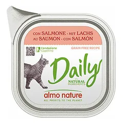 Almo Nature Daily paštetas su lašiša, drėgnas maistas katėms 100 g