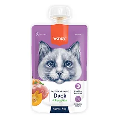 Wanpy pasta katėms su antiena ir moliūgais, 90 g