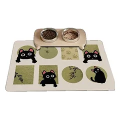 UAMLY Futtermatte mit Cartoon-Katzenmotiv