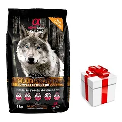 ALPHA SPIRIT visavertis sausas minkštas ėdalas MULTIPROTEIN 3kg + STAIGMENA ŠUNIUI