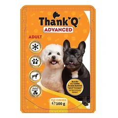 THANK'Q Pouch konservas šunims su vištiena 100gx24vnt