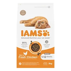 IAMS Cat Kitten Chicken 3 kg parduotuvėje mumbo.lt
