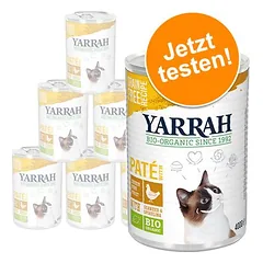 Yarrah Bio paštetų mišinys, drėgnas maistas katėms 6 x 400 g