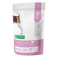 Nature's Protection visų veislių jaunų šunų sausas pašaras su ėriena, 2 kg — 4 nuotrauka