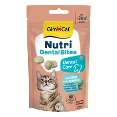 02.428086 GIMCAT NUTRI DENTAL BITES (su katžole ir dumbliais) 40 G (pak8)