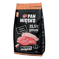 PAN MIĘSKO Veršiena su kalakutiena šunims traškučiai M 2x9 kg
