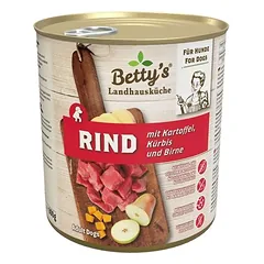 Betty's Landhausküche Dog konservai 6 x 800 g, drėgnas maistas šunims, Jautiena su bulvėmis — 5 nuotrauka