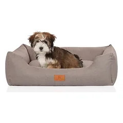 Knuffelwuff Hundebett Lotte aus Velours mit feinem Handwebcharakter
