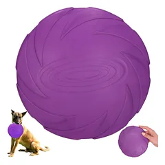 Šunų skraidanti lėkštė-dubenėlis, 18 cm, violetinė — 3 nuotrauka