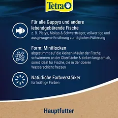 Tetra Guppy Mini Flakes lesalas žuvims, Ekonominė pakuotė: 2 x 250 ml — 4 nuotrauka