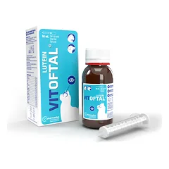 Vitoftal Lutein maisto papildas šunims ir katėms akių būklei gerinti 50 ml