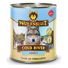 WOLFSBLUT Adult Cold River konservai šunims su upėtakiu, 800 g