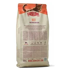 Carnilove Cat True Fresh Sterilised su jautiena, sausas maistas katėms 6 kg — 2 nuotrauka