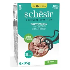 Schesir Complete Nutrition Filet drebučiuose, drėgnas maistas katėms, ekonominė pakuotė 24 x 85 g — 4 nuotrauka