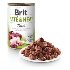 BRIT CARE Duck Pate & Meat konservai šunims su antiena ir vištiena 800 g — 2 nuotrauka