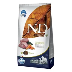 FARMINA N&D BROWN - Lamb Spirulina&Carrot ADULT MED&MAX sausas maistas šunims