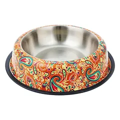 Metalinis dubenėlis 18cm/0,9L (oranžiniai raštai)