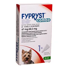 FYPRYST Combo - užlašinamasis tirpalas nuo parazitų mažų veislių 2-10kg šunims, 0,67ml nuotrauka