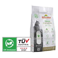 Almo Nature Cat Litter 100% Vegetable natūralios augalinės kačių kraiko smiltys, biologiškai skaidžios, 2.27 kg