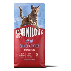 CARNILOVE Active Salmon&Turkey Adult Cat sausas pašaras katėms su lašiša ir kalakutiena, 6 kg