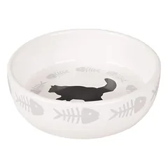 Flamingo Cats keraminis apvalus dubenėlis katėms, baltas, 300 ml