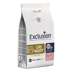 Exclusion Urinary dietinis sausas maistas mažų veislių šunims su kiauliena, sorų kruopomis, ryžiais, S, 2kg