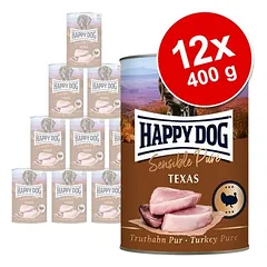 Happy Dog Sensible Pure drėgnas maistas šunims, ekonominė pakuotė 12 x 400 g