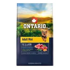 Sausas šunų ėdalas – Ontario Adult Mini, ėriena ir rudieji ryžiai, 0,75 kg