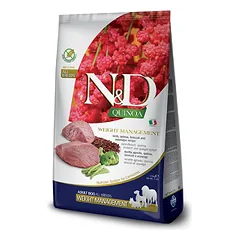 Farmina N&D Dog Grain Free Weight Management Jautiena Kvinoja bekarbonatinis sausas maistas suaugusiems šunims svorio kontrolei su jautiena ir kvinoja, 2.5 kg